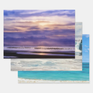 Ocean Beach Liefhebber Natuur Inpakpapier Ambachts Vel