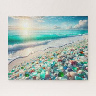Ocean Beach met Zee Glass Legpuzzel