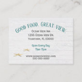 Ocean Beach met zeesterren Visitekaartje (Achterkant)