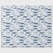 Ocean Beach Nautical Fish Pattern Cadeaupapier (Vlak)