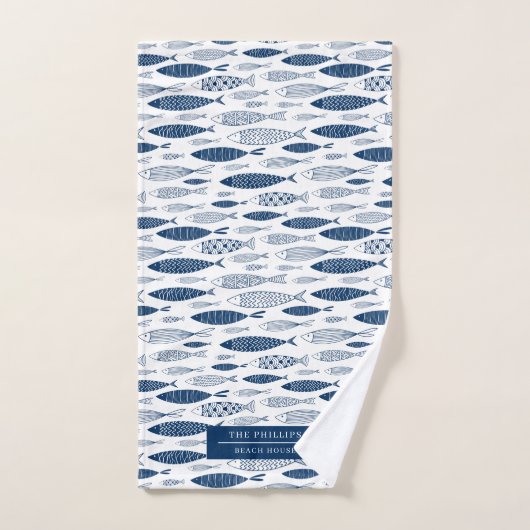 Ocean Beach Nautical Fish Pattern Handdoek (Handdoek)