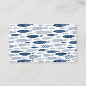 Ocean Beach Nautical Fish Pattern Visitekaartje (Achterkant)