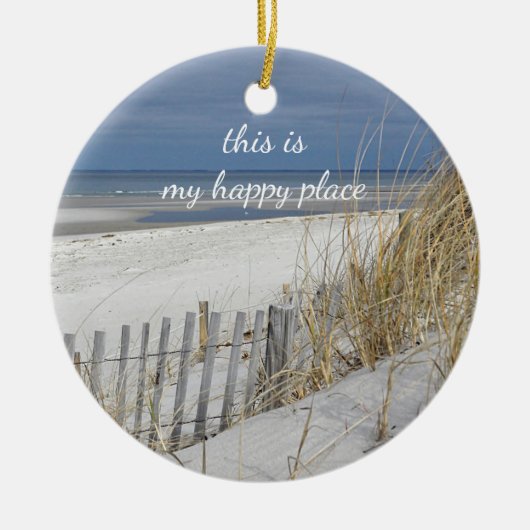 Ocean Beach on Kaap Cod Keramisch Ornament (Voorkant)