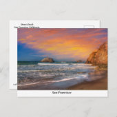 Ocean Beach op Sunset Briefkaart (Voorkant / Achterkant)
