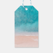 Ocean Beach Palm Tree bruiloft gunst Cadeaulabel (Achterkant)