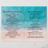 Ocean Beach Palm Tree Programme de mariage (Dos)