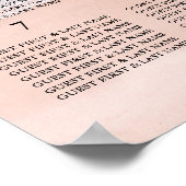 Ocean Beach Palm Tree Tafelplan Poster (Hoek)