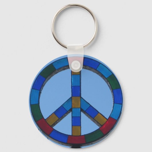 Ocean Beach Peace Sign Sleutelhanger (Voorkant)