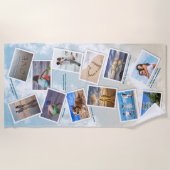 Ocean Beach Photo Collage Template Strandlaken (Voorkant)