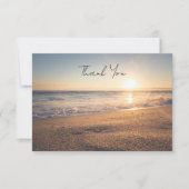 Ocean Beach Photo Funeral Memorial Carte de remerc (Devant)