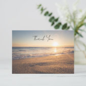 Ocean Beach Photo Funeral Memorial Carte de remerc (Debout devant)