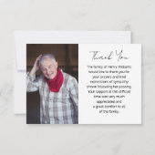 Ocean Beach Photo Funeral Memorial Carte de remerc (Dos)