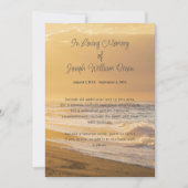 Ocean Beach Photo Memorial Funeral Service Kaart (Voorkant)