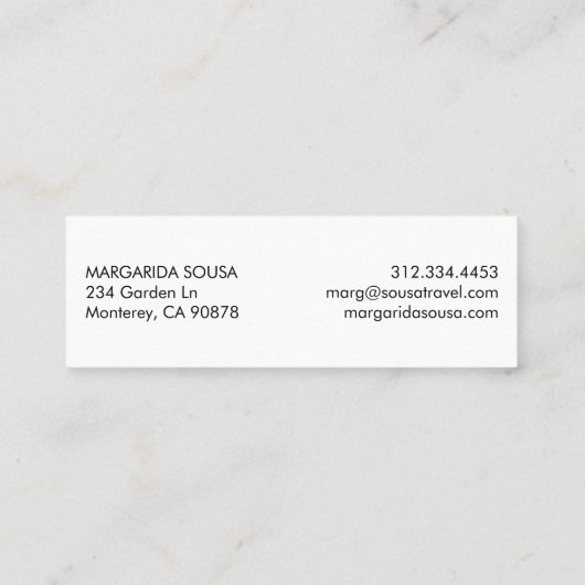 Ocean Beach Pier Blue Fototoerisme Mini Visitekaartje (Achterkant)