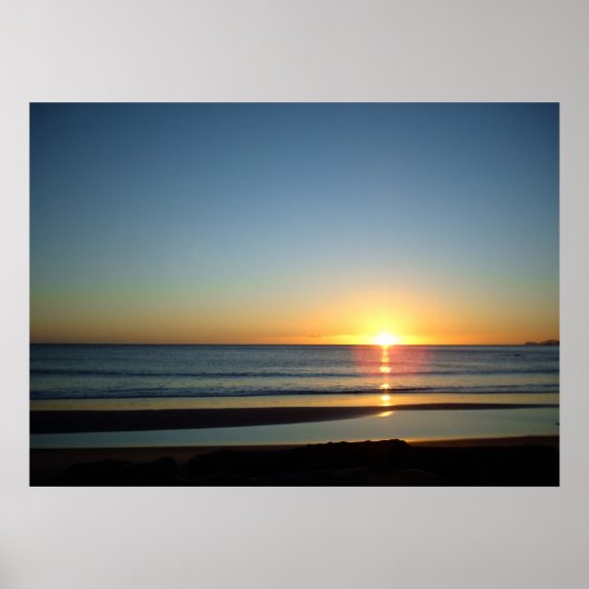Ocean Beach Poster for home of kantoor decor (Voorkant)