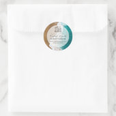 Ocean / Beach Rental Property Manager Aangepaste f Ronde Sticker (Tas)