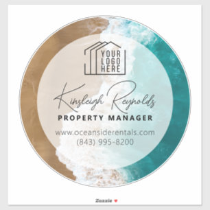 Ocean / Beach Rental Property Manager Aangepaste f Sticker