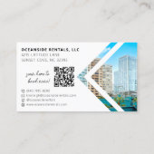 Ocean / Beach Rental Property Manager QR-code Visitekaartje (Achterkant)