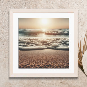 Ocean Beach Scène Kust Boho Wall Art Poster