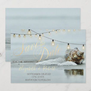 Ocean Beach Schelpen Slinger Licht  Bewaar De Datu Save The Date