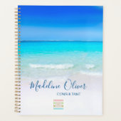 Ocean Beach Sea Travel Business Blue Logo (Devant)