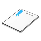 Ocean Beach Seahorse Black Blue Notitieblok (Gedraaid)