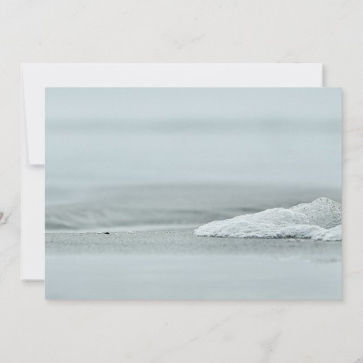 Ocean Beach Seashell String Light Save the Date (Achterkant)