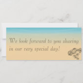 Ocean Beach Shore Boarding Pass Faire-part de mari (Dos)