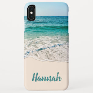 Ocean Beach Shore Jouw naam toevoegen iPhone XS Max Hoesje