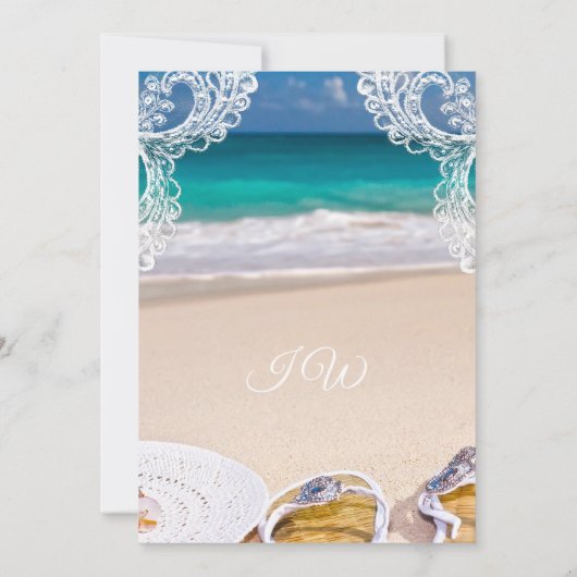 Ocean Beach Summer Bridal Shower Kaart (Achterkant)