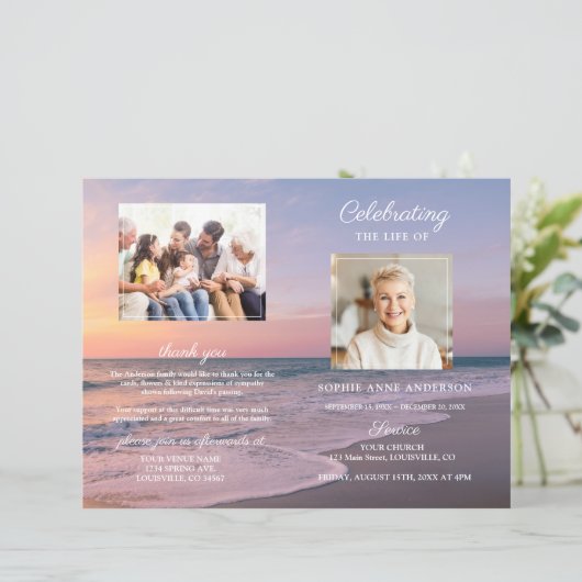 Ocean Beach Sunset Funeral Service Programme de ph (Debout devant)