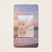 Ocean Beach Sunset Girl Photo funéraire prière (Devant)