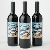 Ocean Beach Theme Merci étiquette Sticker (Bouteilles)