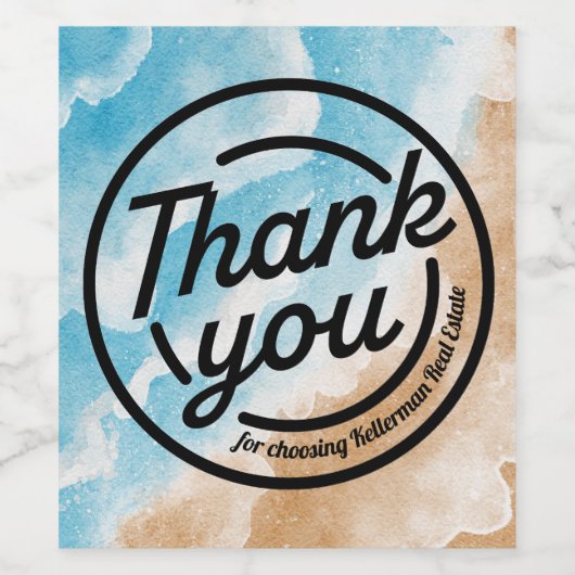 Ocean Beach Theme Merci étiquette Sticker (Étiquettes simples)