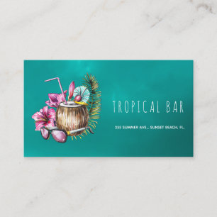 Ocean beach tropical bartender cartes de visite