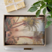 Ocean Beach Tropical Palm Tree Sunset Tissue Paper Tissuepapier (Geschenk)