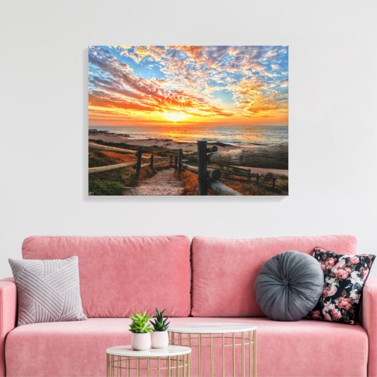 Ocean Beach Uitzicht Tropical Sunset Paradise Drea Canvas Afdruk (Insitu (Woonkamer))