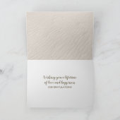 Ocean Beach Wedding Hearts met Names Kaart (Binnen)