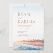 Ocean Beach Wedding Invitation, invitation de la m (Devant)