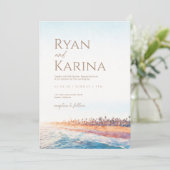 Ocean Beach Wedding Invitation, invitation de la m (Debout devant)