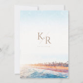 Ocean Beach Wedding Invitation, invitation de la m (Dos)