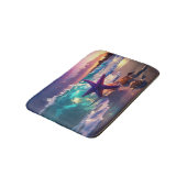 Ocean beach with violet starfish badmat (Gekanteld)