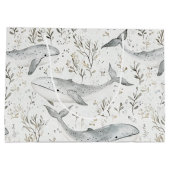 Ocean Beach Zee Grey Whales Baby shower Groot Cadeauzakje (Achterkant)