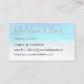 Ocean Beach Zee Reisagent Gold Color Visitekaartje (Achterkant)