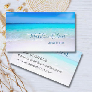 Ocean Beach Zee Sieraden Aqua Blue Stijlvol Visitekaartje