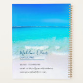 Ocean Beach Zee Travel Business Blue Logo Planner (Achterkant)