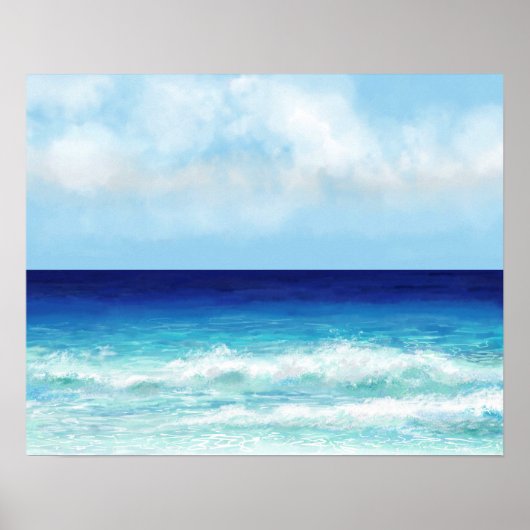 Ocean Beach Zee uitzicht 275 Poster (Voorkant)