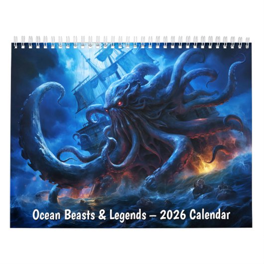 Ocean Beasts & Legends – 2026 Calendar Kalender (Hoes)