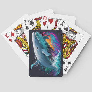 Ocean Beluga Whale Fantasy Kleur Splash Pokerkaarten