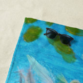 Ocean Birds Beach Towel Strandlaken (In situ)